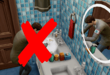 Mod para Sims Não Lavarem Pratos na Pia do Banheiro