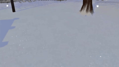 Gif da Neve Caindo no The Sims 4 Estações