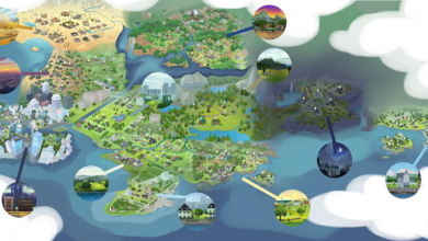 Como Seria o Mapa do The Sims 4 Se Todos Mundos Fossem Conectados