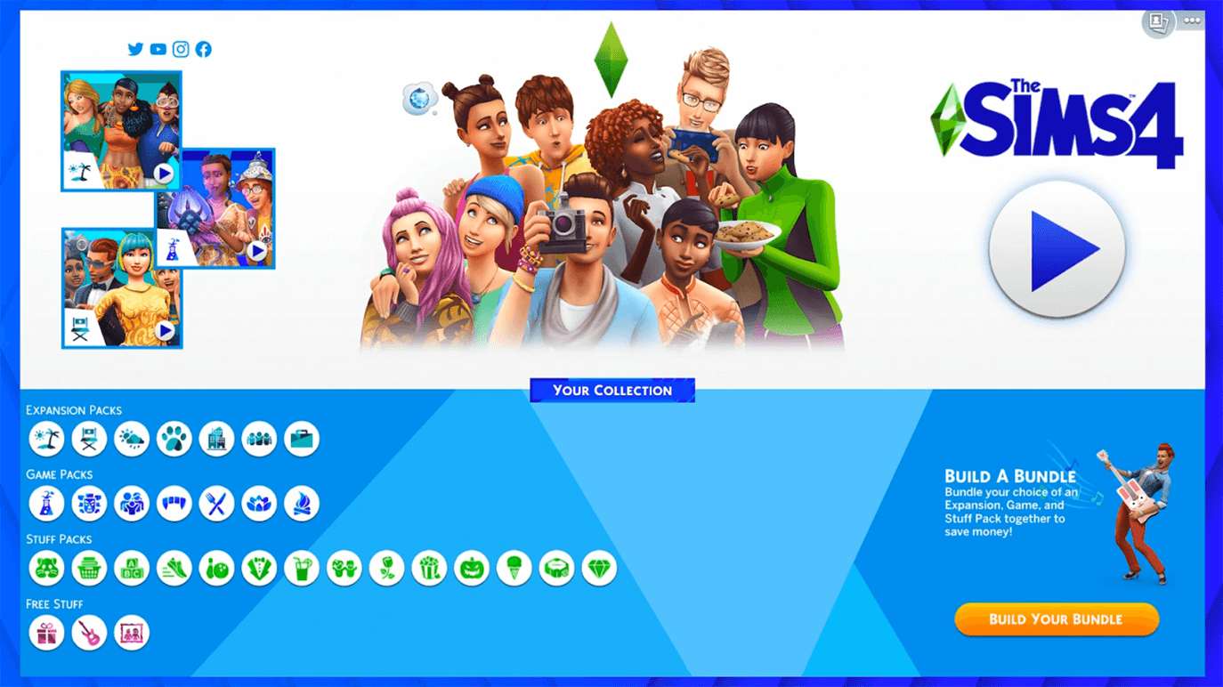 Novo Menu Principal The Sims 4 SimsTime