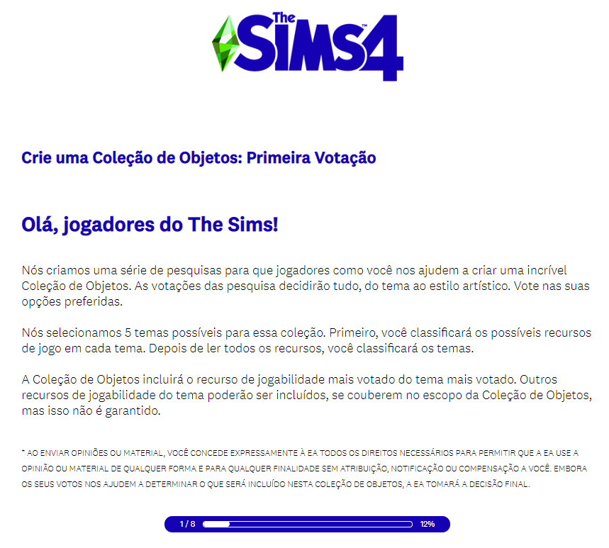 Votação Aberta: The Sims 4 Coleção de Objetos da Comunidade – 1ª Rodada
