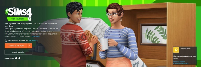 The Sims 4 Vida Compacta já Disponível no Origin