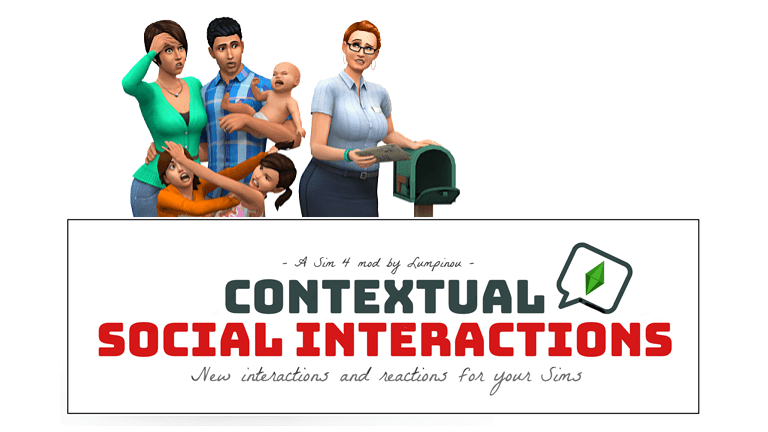 Mod Contextual Social Interactions The Sims 4