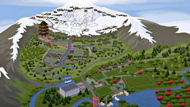 The Sims 4 Diversão na Neve: Imagem Oficial do Mapa do Novo Mundo - Monte Komorebi