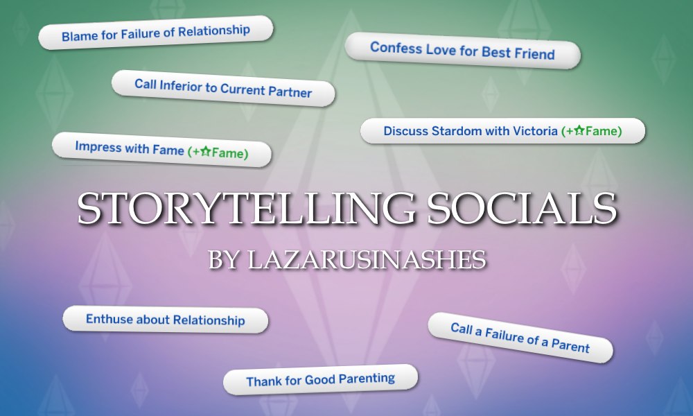 Mod Storytelling Socials para The Sims 4