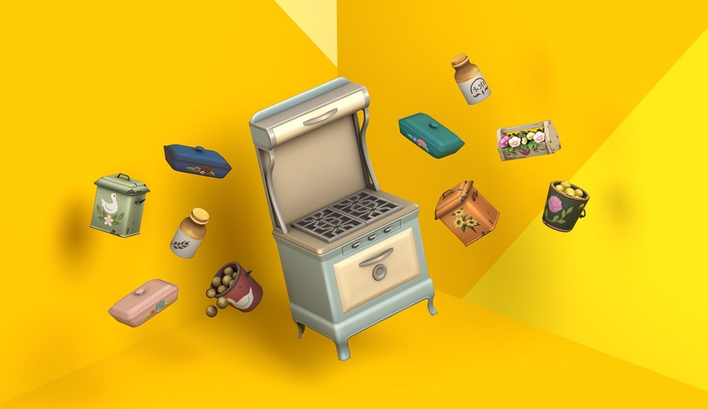 The Sims 4: Logo Capa e Modelos de Arte dos Pacotes Kits
