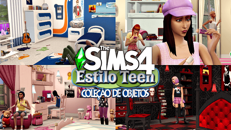 Estilo Teen, The Sims 2, The Sims 4, Objetos para adolescentes, Conteúdo personalizado, Coleção de Objetos