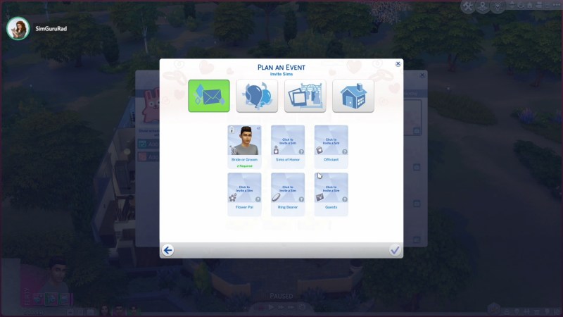 The Sims 4 Histórias de Casamento: Lista de Informações