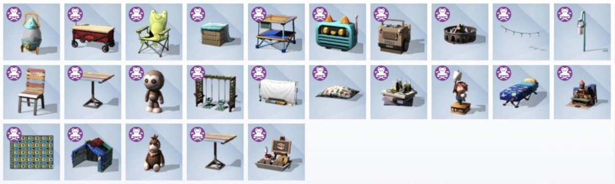 Revelados Todos os Itens do The Sims 4 Kit Acampamento no Quintal e Noite Chique