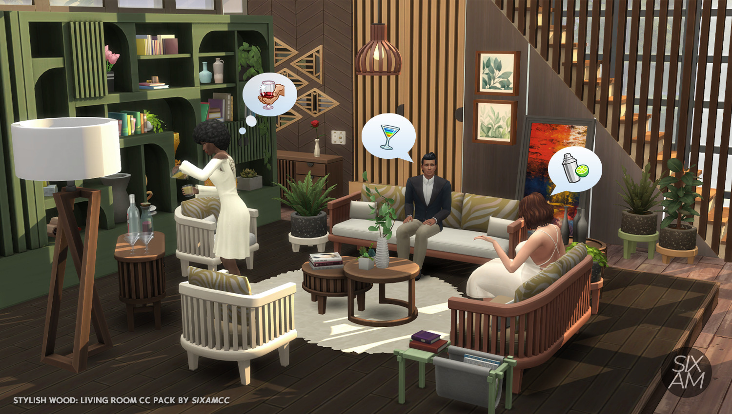 The Sims 4 Estilo Madeira - Sala de Estar é Lançado Gratuitamente