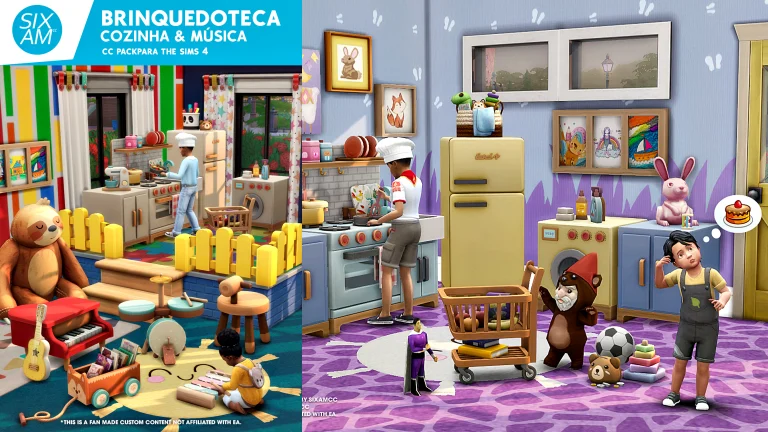 The Sims 4 Brinquedoteca Cozinha & Música Disponível Gratuitamente para Download