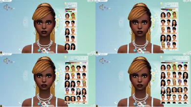 The Sims 4: Mod Mais Colunas no Criar um Sim v1.30