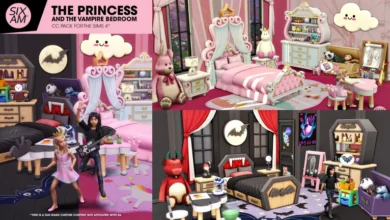 The Sims 4 Quarto Infantil A Princesa e o Vampiro Disponível Gratuitamente para Download