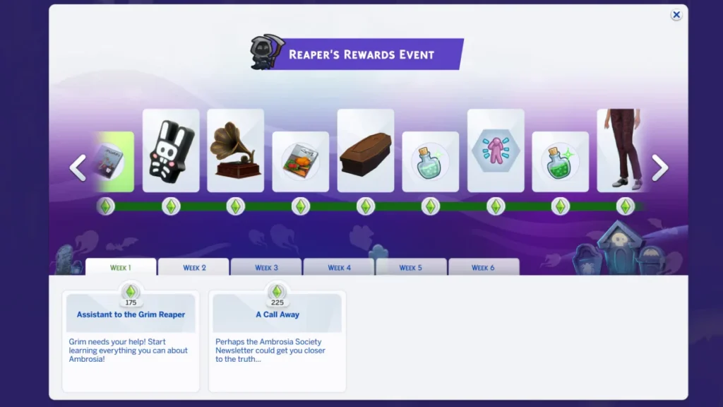The Sims 4: Evento de Recompensas da Dona Morte