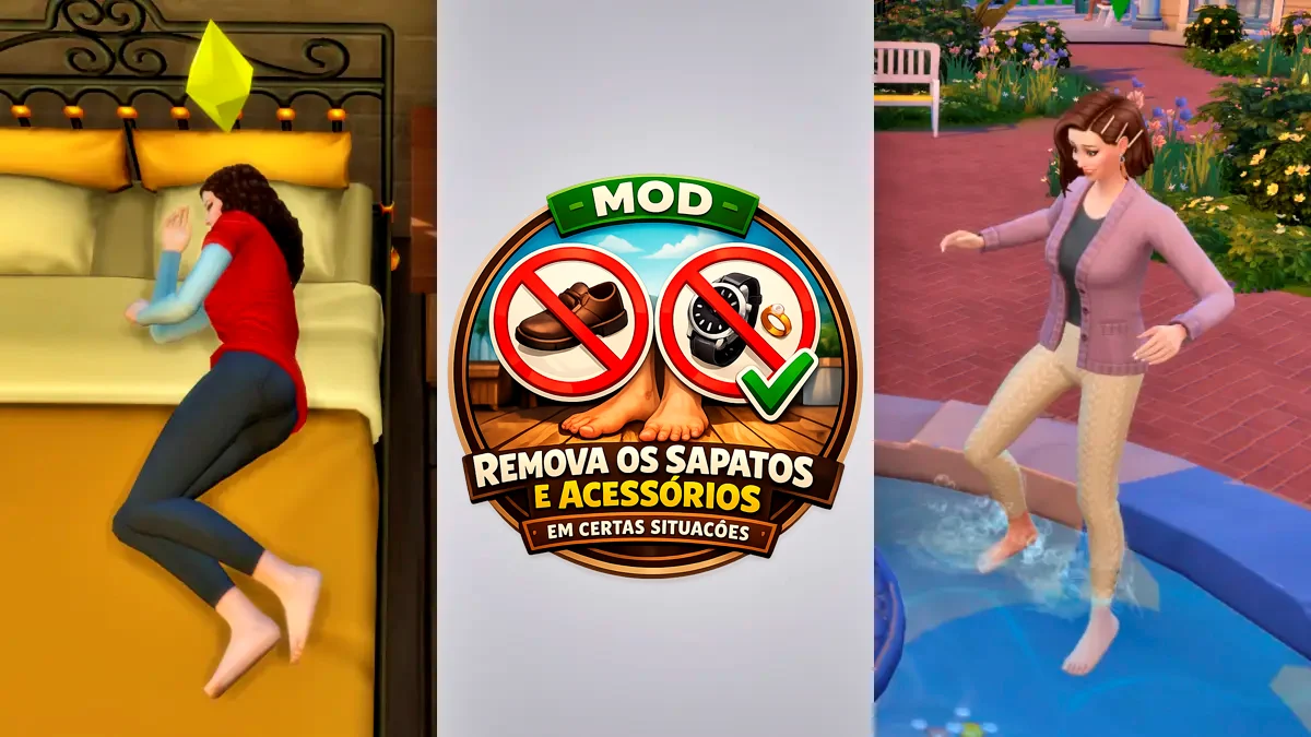 The Sims 4: Mod Remova os Sapatos e Acessórios em Certas Situações