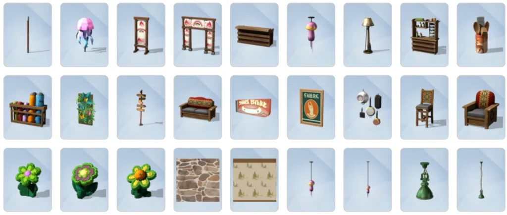 The Sims 4 Novas Aventuras: Todos os Itens do Pacote