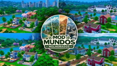The Sims 4: Mod Mundos Melhorados (Matte Replacements)