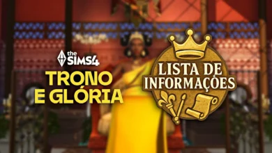 The Sims 4 Trono e Glória: Lista de Informações