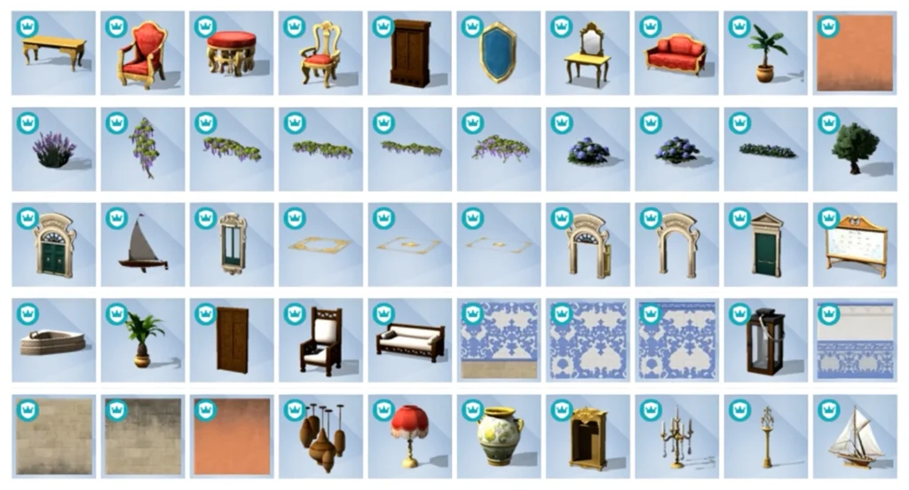 Todos os Itens do The Sims 4 Trono e Glória: Prévia Completa