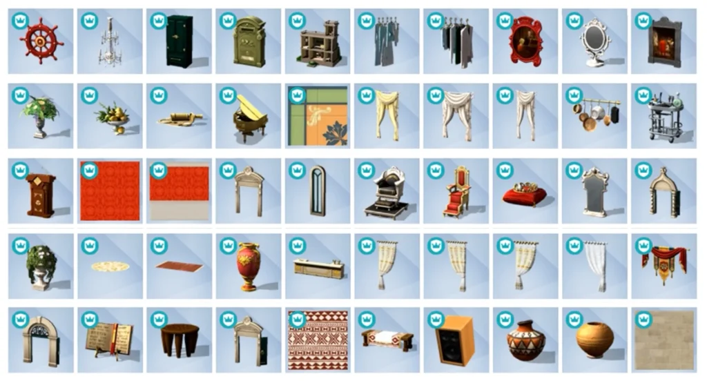 Todos os Itens do The Sims 4 Trono e Glória: Prévia Completa