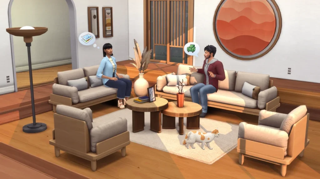 The Sims 4 Quarto japandi
